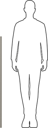 Image of Product. Side1 orientation. Contains SizingReference. 18-8 Stainless Steel Threaded Rod, 7/8"-9 Thread Size, 4 Feet Long.