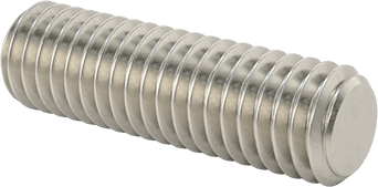 Image of Product. Front orientation. 18-8 Stainless Steel Threaded Rod, 7/16"-14 Thread Size, 1-1/2" Long.