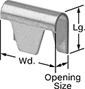 Image of Product. Front orientation. Contains Annotated. Clinch Clips. E Clinch Clip.