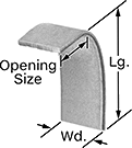 Image of Product. Front orientation. Contains Annotated. Clinch Clips. J Clinch Clip.
