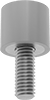 Reinforced Threaded-Stud Bumpers with Steel Core
