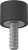 Reinforced Threaded-Stud Bumpers with Steel Core