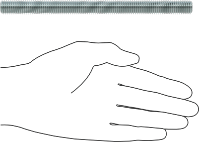 Image of Product. Side1 orientation. Contains SizingReference. Zinc-Plated Low-Strength Steel Threaded Rod, 1/2"-13 Thread Size, 7" Long.