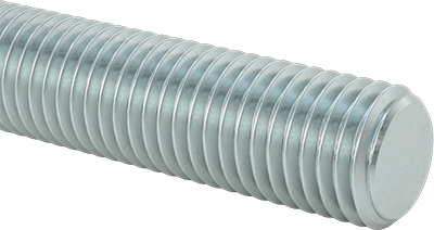 Image of Product. Front orientation. Zinc-Plated Low-Strength Steel Threaded Rod, 3/4"-10 Thread Size, 4" Long.