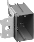 Image of Product. Front orientation. Outlet Boxes. Plastic Outlet Boxes, With Adjustable Mounting Brackets, For Maximum of 1 Device.