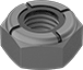 Image of Product. Front orientation. Locknuts. Mil. Spec. Thin-Profile Nylon-Insert Locknuts.