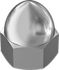 Metric Super-Corrosion-Resistant 316 Stainless Steel Cap Nuts