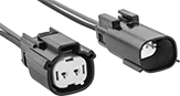 Image of Product. Front orientation. Molex Connectors. Weatherproof Molex Compact Connector Sets, 2 Poles.
