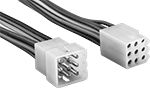 Image of Product. Front orientation. Contains MultipleImages. Molex Connectors. Molex Compact Connector Sets, 9 Poles.