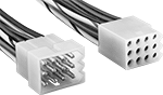 Image of Product. Front orientation. Contains MultipleImages. Molex Connectors. Molex Compact Connector Sets, 12 Poles.