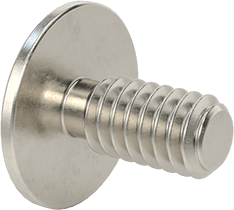 Image of Product. Back orientation. Extra-Wide Flanged Button Head Screw, 1/4"-20 Thread, 1/2" Long.