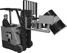 Image of ProductInUse. Front orientation. Drum Dispensers. Battery-Operated Fork-Mount Drum Dispensers.