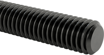 Image of Product. Front orientation. Medium-Strength Left-Hand Threaded Rod, Grade B7 Steel, 3/8"-16 Thread Size, 6 Feet Long.