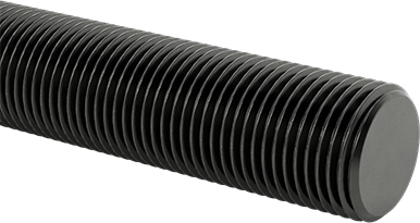 Image of Product. Front orientation. Medium-Strength Left-Hand Threaded Rod, Grade B7 Steel, 5/8"-18 Thread Size, 6 Feet Long.