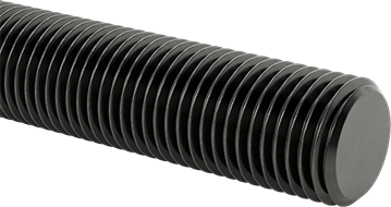 Image of Product. Front orientation. Medium-Strength Left-Hand Threaded Rod, Grade B7 Steel, 1-1/2"-6 Thread Size, 3 Feet Long.