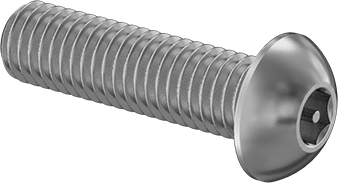 Image of Product. Front orientation. Stainless Steel Tamper-Resistant Button Head Hex Drive Screws, M8 x 1.25 mm Thread Size, 30 mm Long.