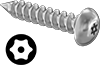 Tamper-Resistant Torx Rounded Head Screws for Sheet Metal