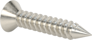 Image of Product. Back orientation. 316 Stainless Steel Phillips Oval Head Screws for Sheet Metal, Highly Corrosion-Resistant, Number 10 Screw Size, 1" Long.