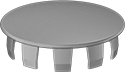 Image of Product. Front orientation. Protective Plugs. Metal Snap-In Panel Plugs.