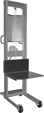 Image of Product. Front orientation. Lift Trucks. Manual Lift Trucks with Platform, Hand-Crank Adjustment, Standard Base.