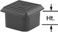 Image of Product. Front orientation. Contains Annotated. Protective Plugs. Push-In Square Plugs.