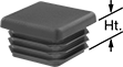 Image of Product. Front orientation. Contains Annotated. Protective Plugs. Snap-In Square Plugs, Style 1.