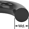 Image of Attribute. Front orientation. CrossSection view. Contains Annotated. O-Rings. Ultra-Chemical-Resistant DuPont Kalrez 4079 O-Rings.