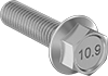 Image of Product. Front orientation. Hex Head Screws. JIS Steel Flanged Hex Head Screws, Fully Threaded.