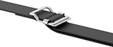 Image of ProductInUse. Shown Installed. Front orientation. Webbing Buckles. Light Duty Webbing Buckles, Slide-Bar Buckle.