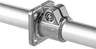 Image of ProductInUse. Front orientation. Mounting Fasteners Not Included. Heavy Duty Clamp-On Framing and Fittings, , Flush.