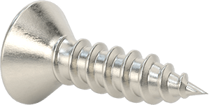 Image of Product. Back orientation. Tamper-Resistant Hex Drive Flat Head Screws, for Sheet Metal, 18-8 Stainless Steel, Number 14 Size, 1" Long.