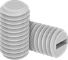 Metric Slotted Plastic Flat-Tip Set Screws