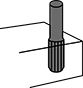 Image of ProductInUse. Front orientation. Dowel Pins. Plain Head, Standard Tolerance, Partially Knurled, Half Knurled.