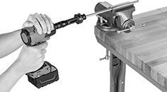 Image of ProductInUse. Shown In Use. Back orientation. Dies. Impact Wrench Die Kits.