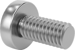 Image of Product. Back orientation. Thread-Locking Pan Head Phillips Screws, M3 x 0.5 mm Thread, 6 mm Long.