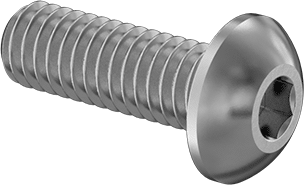 Image of Product. Back orientation. Vented Button Head Screws, M4 x 0.70mm Thread, 12mm Long.