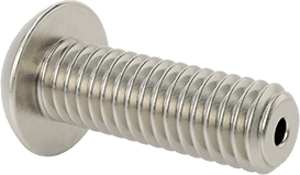 Image of Product. Back orientation. Vented Button Head Screws, M4 x 0.70mm Thread, 12mm Long.