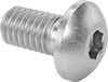 Left-Hand-Thread Stainless Steel Button Head Hex-Drive Screws