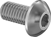 Left-Hand-Thread Stainless Steel Button Head Hex-Drive Screws