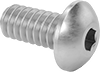 Left-Hand-Thread Stainless Steel Button Head Hex-Drive Screws