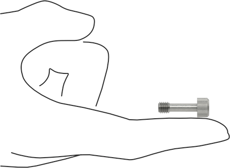 Image of Product. Side1 orientation. Contains SizingReference. Socket Head Captive Panel Screw, M6 x 1 mm Thread, 20 mm Long.