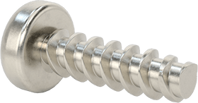 Image of Product. Back orientation. Torx Plus Rounded Head Thread-Forming Screws, for Plastic, 18-8 Stainless Steel, Number 4 Size, 3/8" Long.