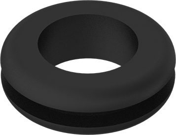 Image of Product. Front orientation. SBR Rubber Grommet, for 1-3/8" Hole Diameter and 3/16" Material Thickness .