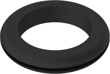 Image of Product. Front orientation. SBR Rubber Grommet, for 1-1/2" Hole Diameter and 1/16" Material Thickness .