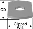 Image of Product. Front orientation. Contains Annotated. Washers. Double-Clipped Washers.