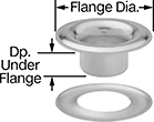 Image of Product. Front orientation. Contains Annotated. Grommets. Fabric Grommets, Standard Washer.