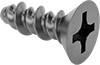 Stainless Steel Phillips Flat Head Thread-Forming Screws for Brittle Plastic