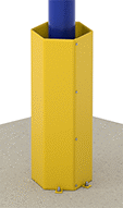 Image of ProductInUse. Front orientation. Column Guards. Steel Column Guards, For Square, Round, and I-Beam Columns, Style 2.