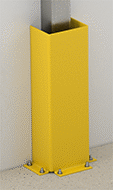 Image of ProductInUse. Front orientation. Column Guards. Steel Column Guards, For Square, Round, and I-Beam Columns, Style 1.