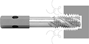 Image of ProductInUse. Front orientation. Taps. Impact Wrench Chip-Clearing Tap Sets.
